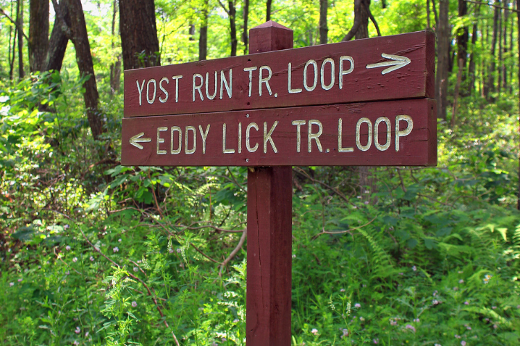Sign of trails in Pennsylvania