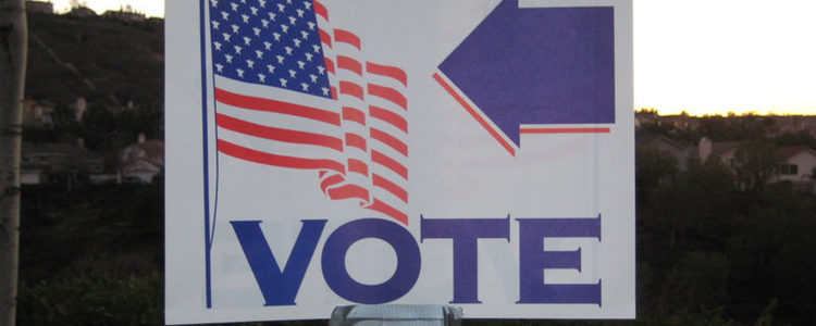 Sign to polling location