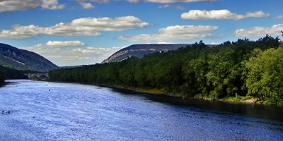 Northeast view of the Delaware Water Gap. Image courtesy Nicholas A. Tonelli