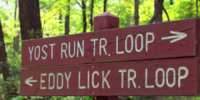 Sign of trails in Pennsylvania